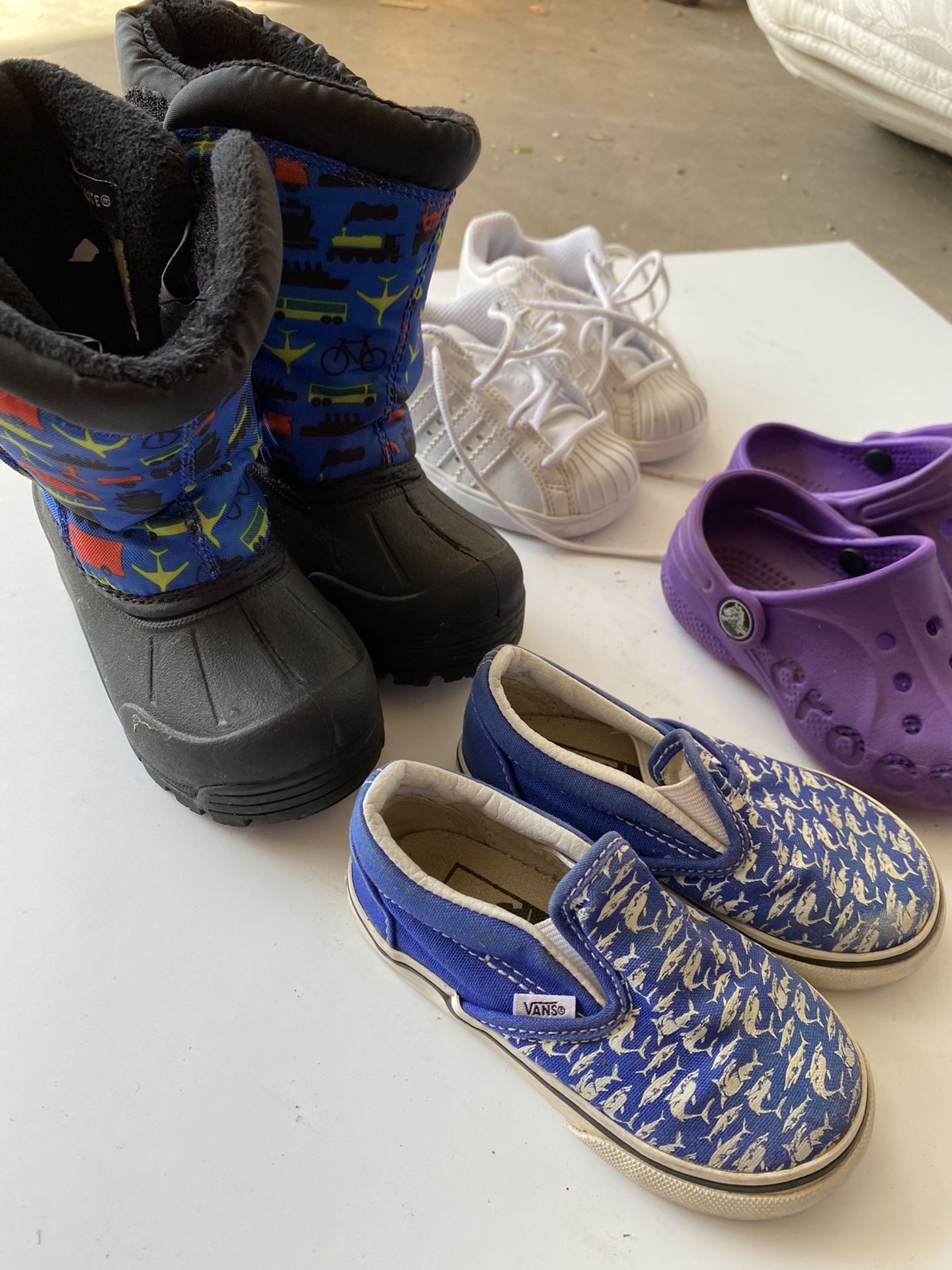 Toddler Boy Size 6 Bundle ( Adidas, Northside, Vans, Crocks)