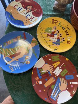 Retired Pottery Barn “The Dance!” Decorative Plates – Set of 4