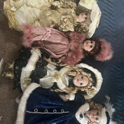 4 Porcelain Dolls