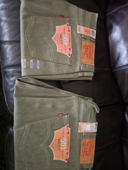 Levis 501 light olive size 44x34 @45 each