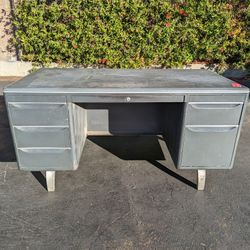 Vintage MCM Metal Tanker Desks 