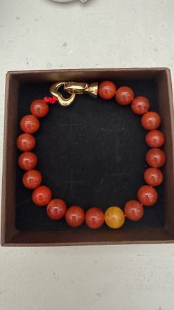 Chinese red, big red cinnabar bracelet