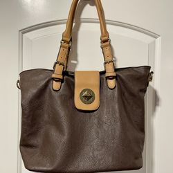 Brown Leather Hobo Style Purse by Black Rivet