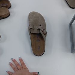 Birkenstock Boston Soft Bed Suede Taupe Size 44 28m11