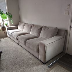 Gray l-shaped sectional couch
