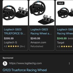 Logitech G923 Wheel Pedals And Shifter 