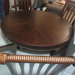 Dining Table and China With 4 Chaira