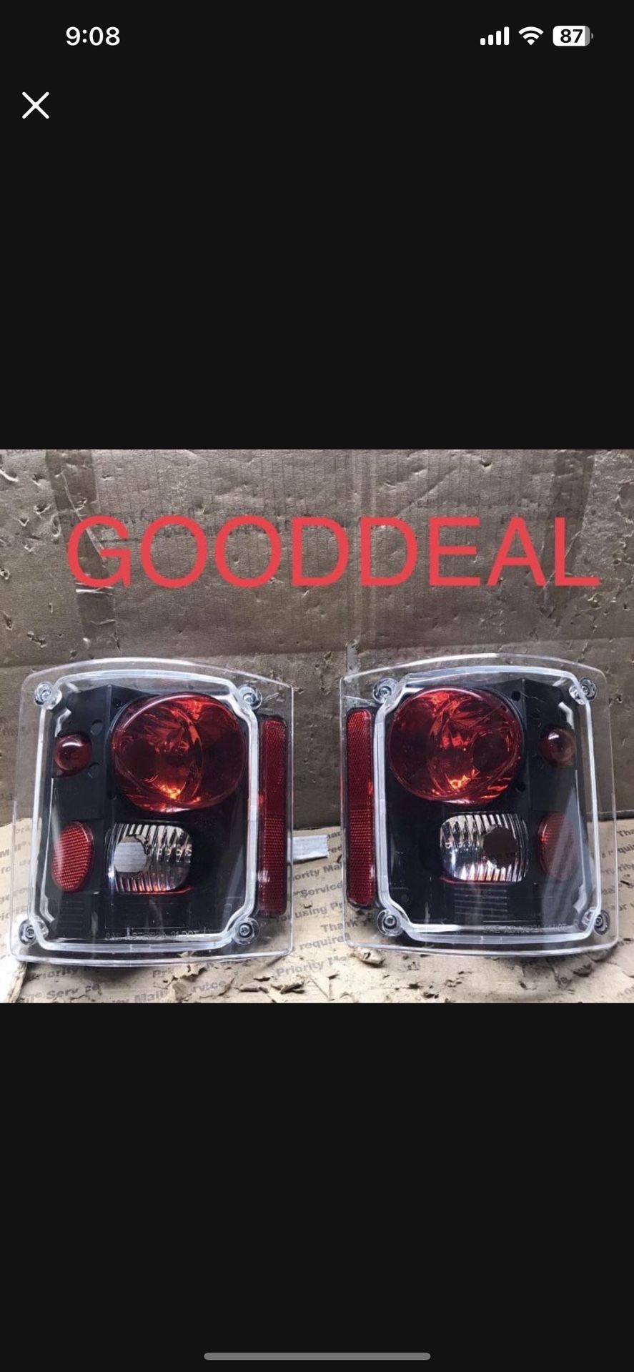 #OT56 73-1986 Chevrolet Ck Chevy C K 10 20 30 73-1991 Chevy Blazer Black Taillights taillight Tail Light Pair