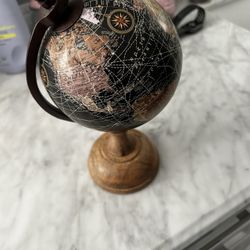 Mini Globe With A Wood Finish 
