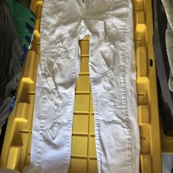 white ripped jeans