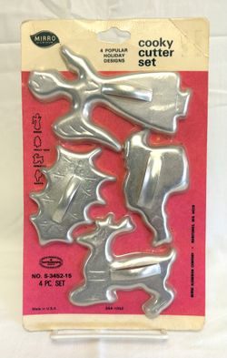Mirro Aluminum Cooky Cutter Set 1960’s