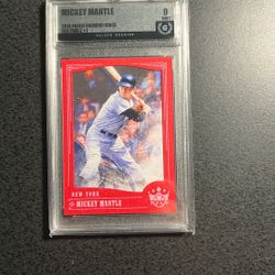 Mickey Mantle 2018 Diamond Kings Red Border Card