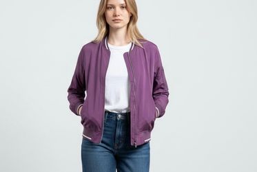 Harlow & Graham Women’s Jacket Sz Large Purple Full Zip Windbreaker
