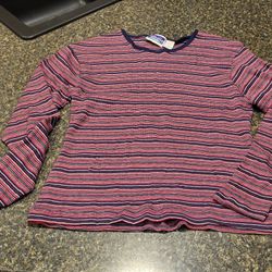 Women XL Northcrest navy/red stripe long sleeve with navy trim crewneck Lot 131
