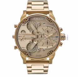 Diesel DZ7399 Mr Daddy 2.0 Chronograph Gold Stainless Steel Watch 57mmx66mm