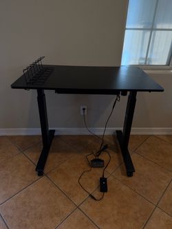 Black Electric Standing Desk with Controller