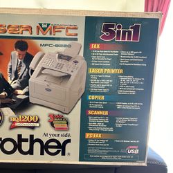 BROTHER 5 In One Laser Printer, Scanner, Copier, Fax , PC Fax