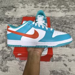 Nike Dunk Low Miami Dolphins Size 9.5M BRAND NEW!