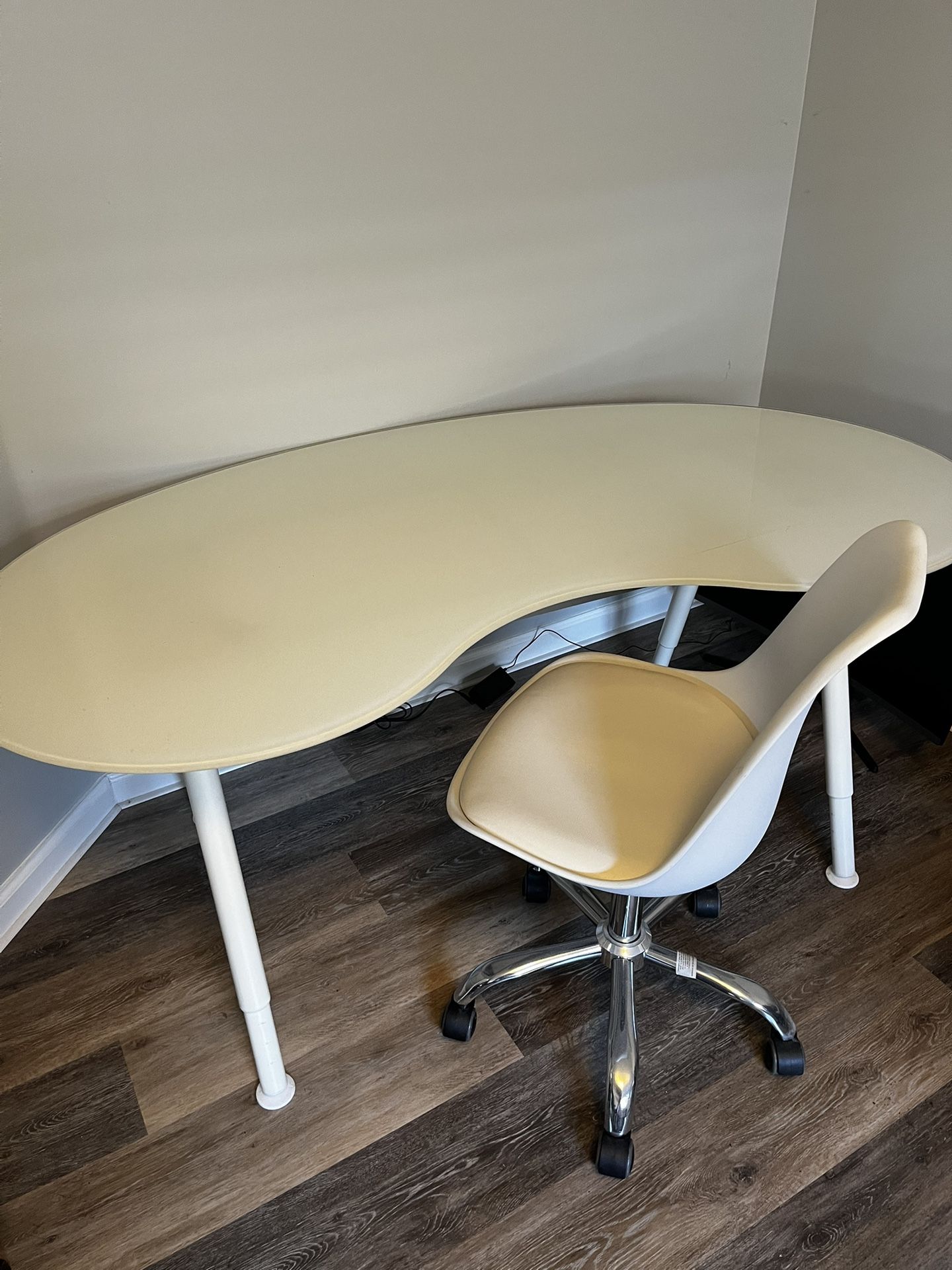 Glass Top Adjustable Table & Chair $80