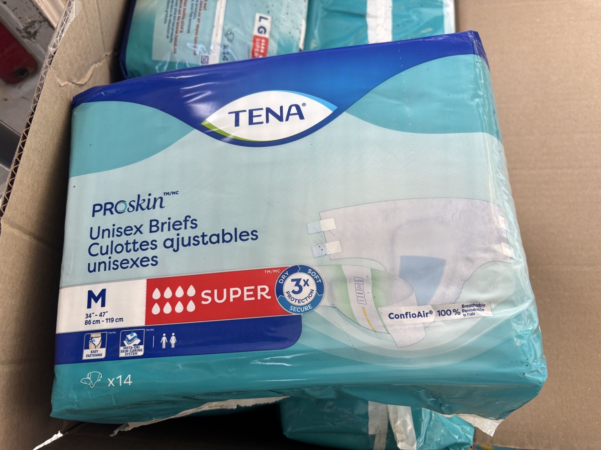 TENA ProSkin Unisex Adult Diapers, Maximum Absorbency, Medium, 112Count