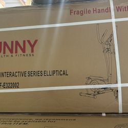 Sunny Health & Fitness 2-in-1 Upright Elliptical Full-Body Exerciser, Home Cross-Training Arm