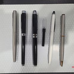 3  Fountain Parker Pen 1, 1 cross and 1 parker ball pen