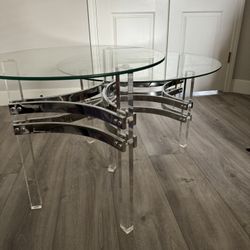 Glass Top Coffee Table And End Table