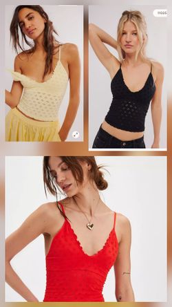 New Free People Eyelet Seamless Triangle Cami Size Small  $15 Each
