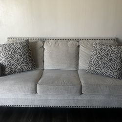 Lightly used Nail Head Trimmed Sofa 