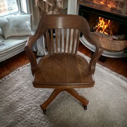 Refurbished Antique Banker's Chair 