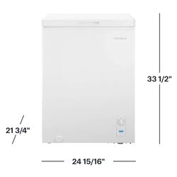 Insignia - 5.0 Cu. Ft. Garage Ready-Chest Freezer - White