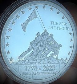 2025 1oz Silver Shield The Few The Proud .999 Silver Proof Round