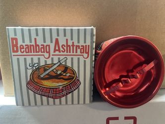Vintage Beanbag Ashtray Red