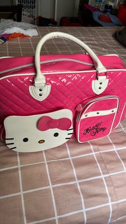 Hello Kitty Pink Quilted Patent Duffle Bag