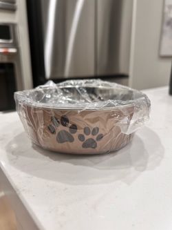Small Stainless Steel Pet Food Bowl for Dogs, Cats, Puppies - Champagne - BRAND NEW NEVER USED