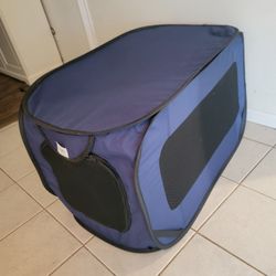 Dog Crate Collapsible Dark Blue