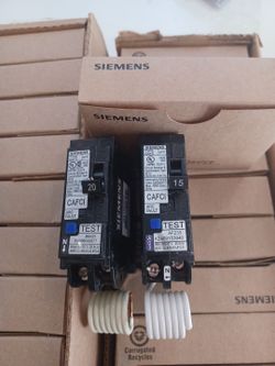Siemens AFCI circuit ARC breakers 20amp and 15amp with pigtail brand new QA120AFC QA115AFC type QAF2