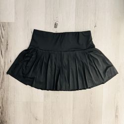 short short and long skirt Black 