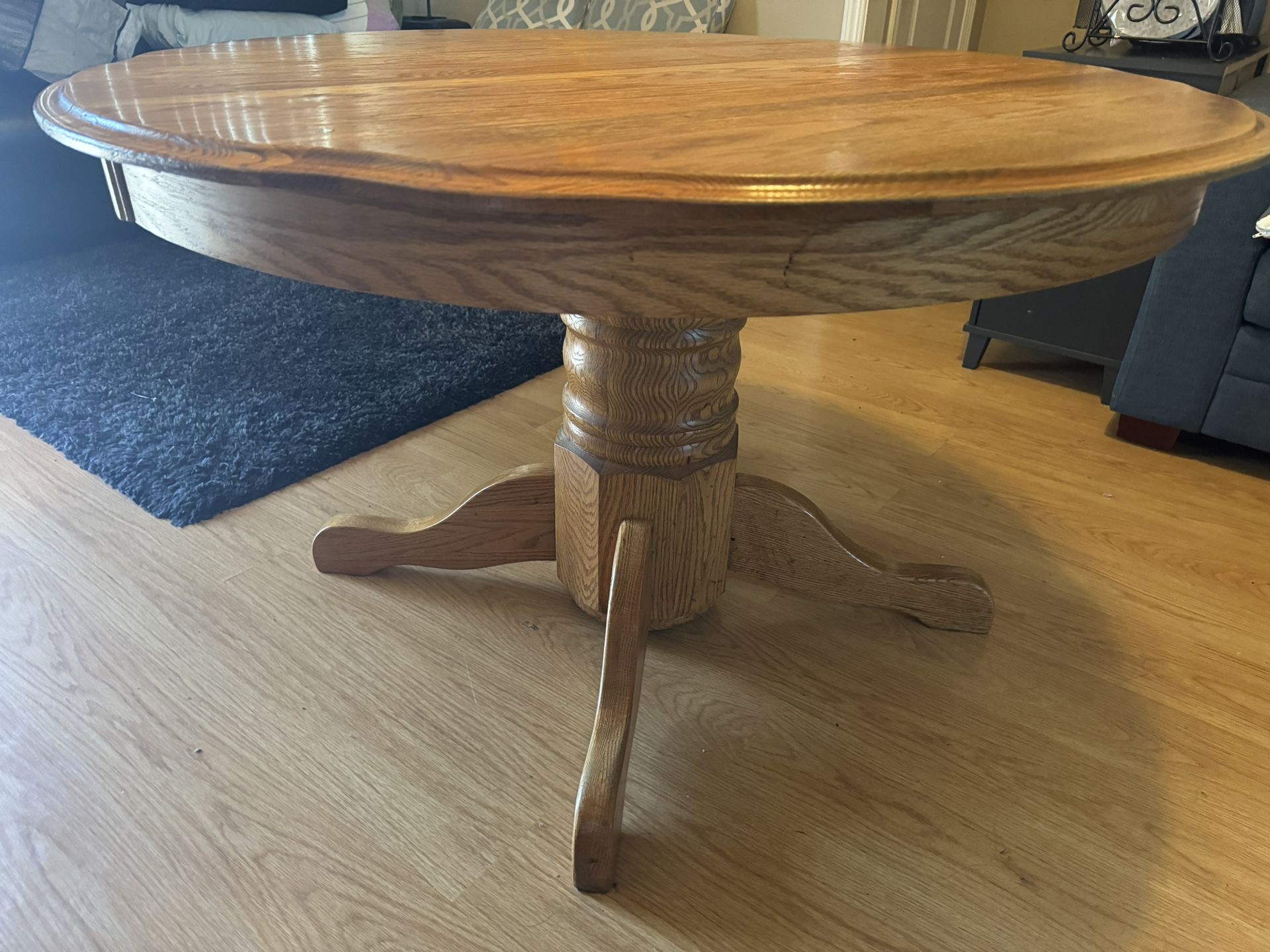 Circular Wooden Dining Table