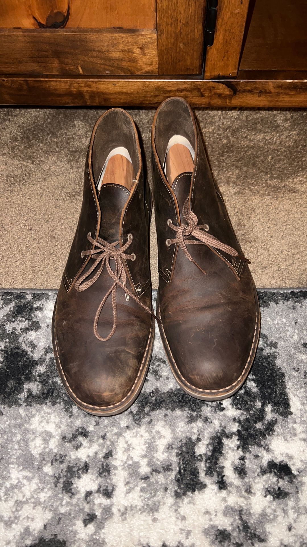 Clarks Desert Boots 2.0 Brown beeswax leather Chukka Mens 12 US