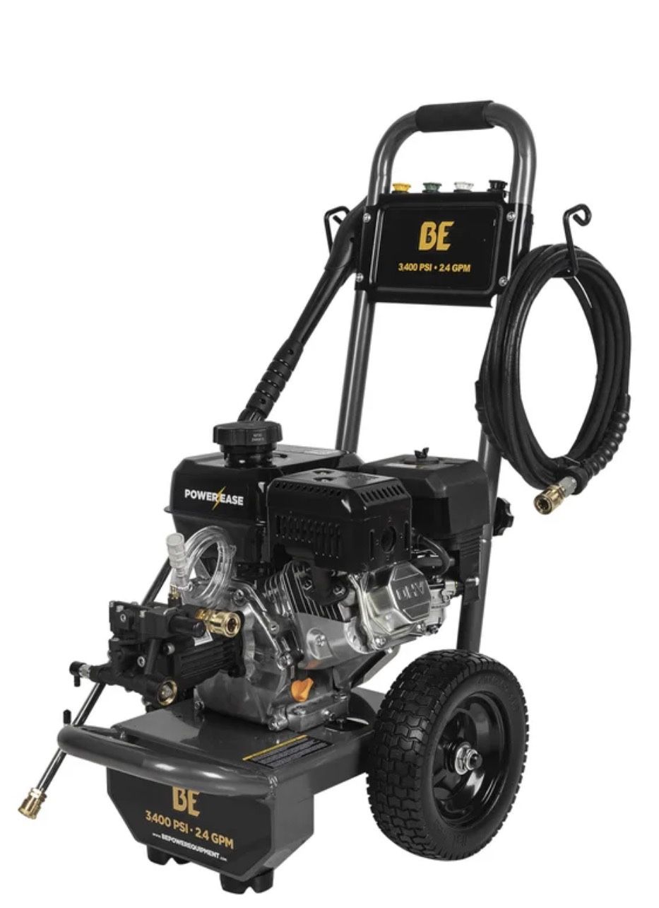 BE Power 3400 PSI 2.4 GPM Gas Pressure Washer