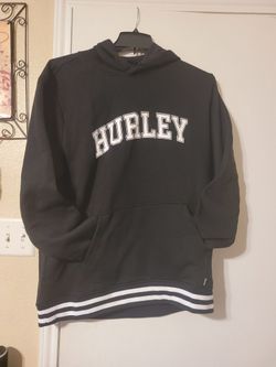 HURLEY Sweater With Hoodie ,black.. Size Large  For Men 