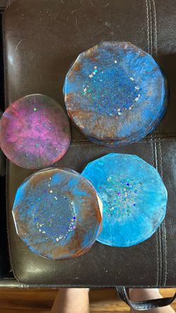 Epoxy risen coasters