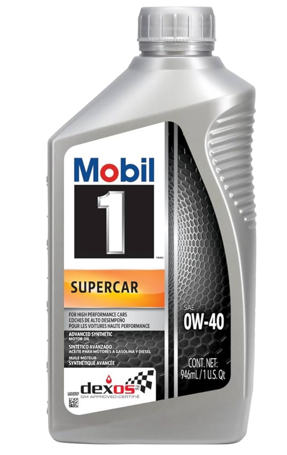 Mobil 1 Supercar Advanced Full Synthetic Motor Oil 0W-40,