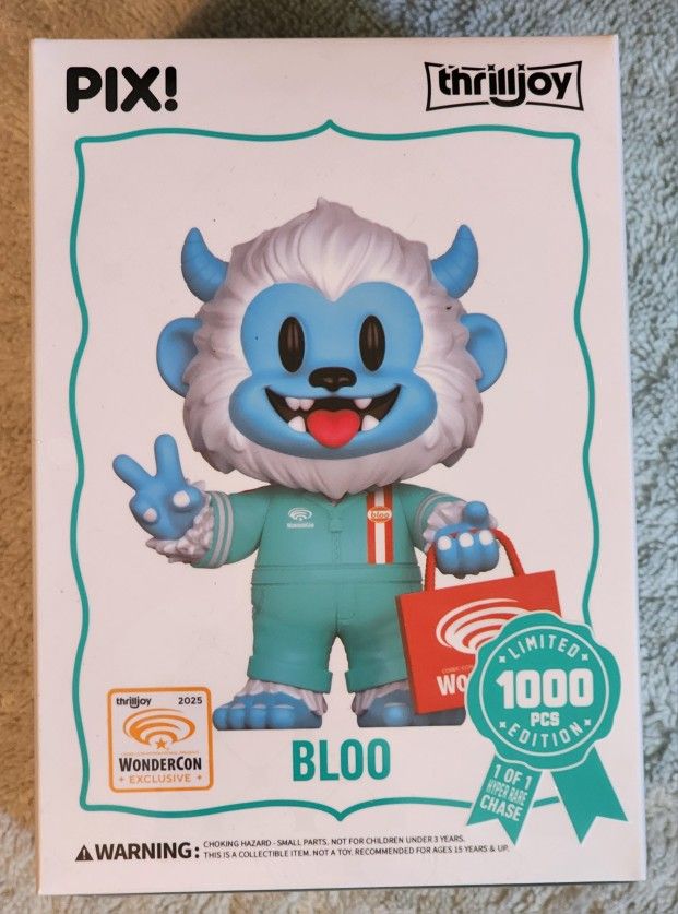 Wondercon 2025 Thrilljoy Bloo PIX Mascot LE 1000 Special Edition Figure