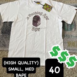 WHITE BAPE TEE