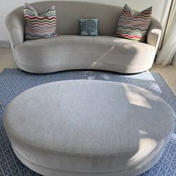Crate And Barrel Sofa & Ottoman