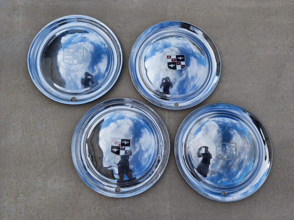 Original 1951 to 1953 Studebaker 15" Hubcap Wheelcover Center Cap Set Of 4