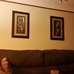 Wall Art Safari Giraffe And Elephant Brown Decoration Home Decor Animal Print