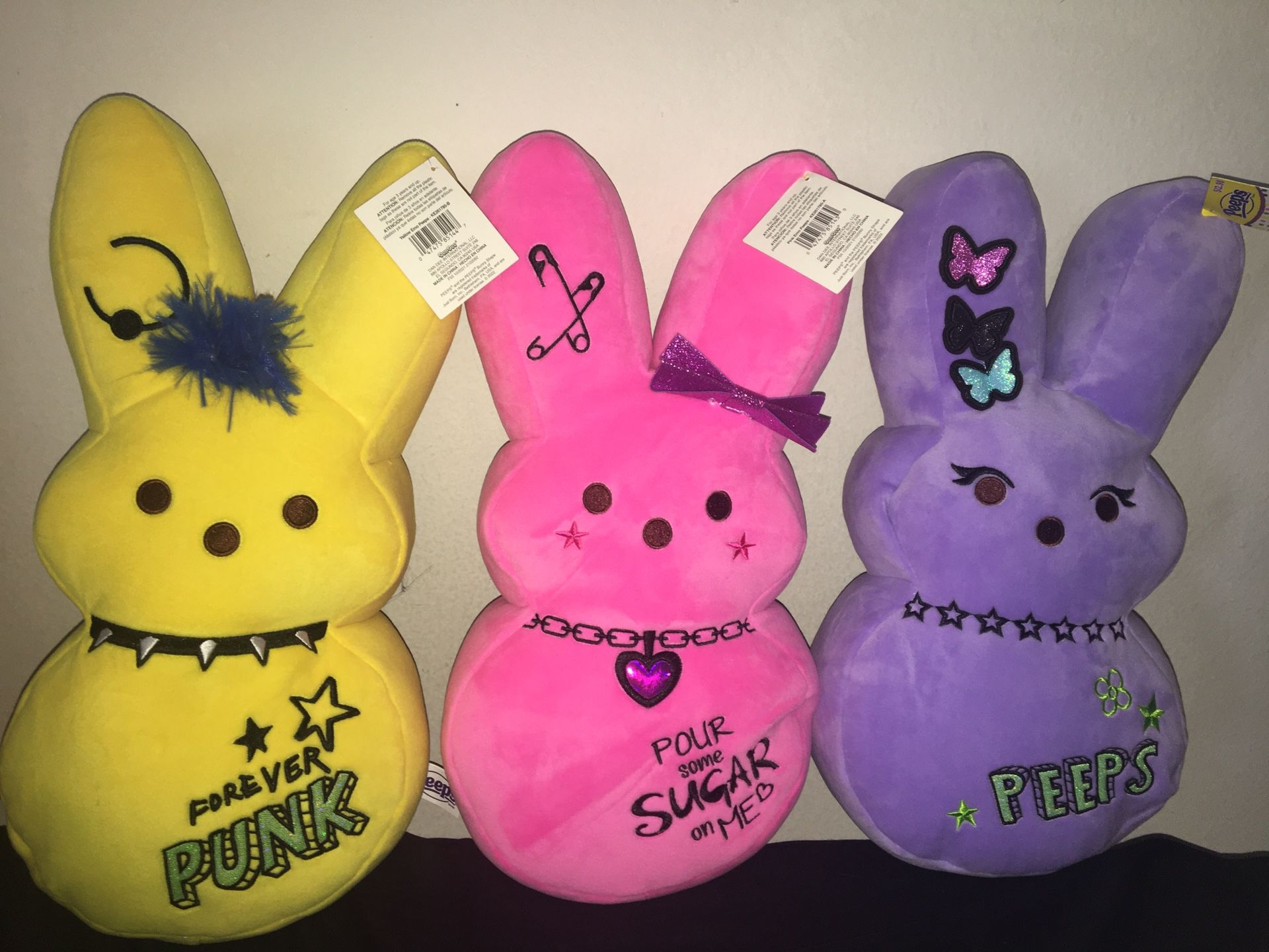 Peeps Emo Bunny Plush (All 3 For $80)